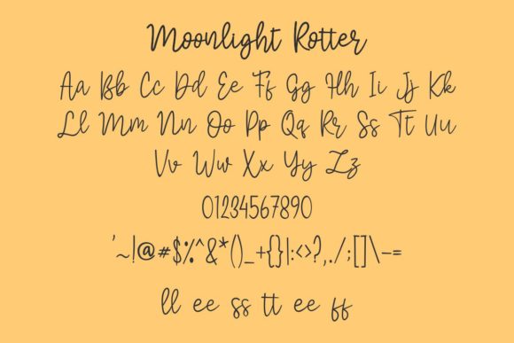 Moonlight Rotter Font Poster 4