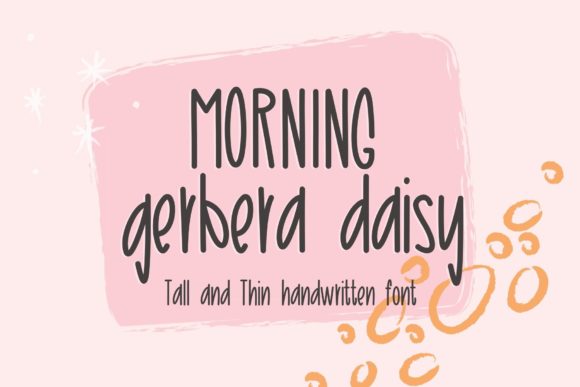 Morning Gerbera Daisy Font Poster 1