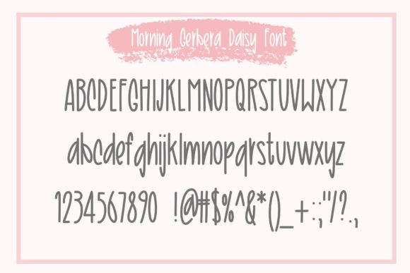 Morning Gerbera Daisy Font Poster 9