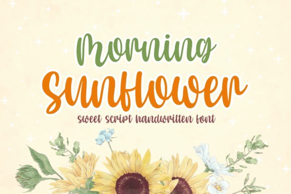 Morning Sunflower Font Poster 1