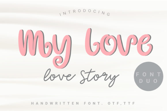 My Love & Love Story Font Poster 1