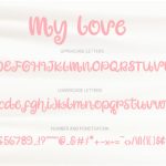 My Love & Love Story Font Poster 5
