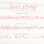 My Love & Love Story Font Poster 6