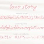 My Love & Love Story Font Poster 6