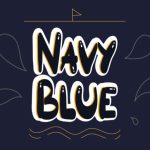 Navy Blue Font Poster 1