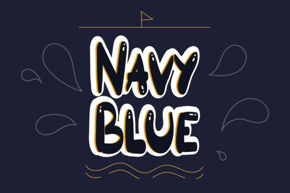 Navy Blue Font