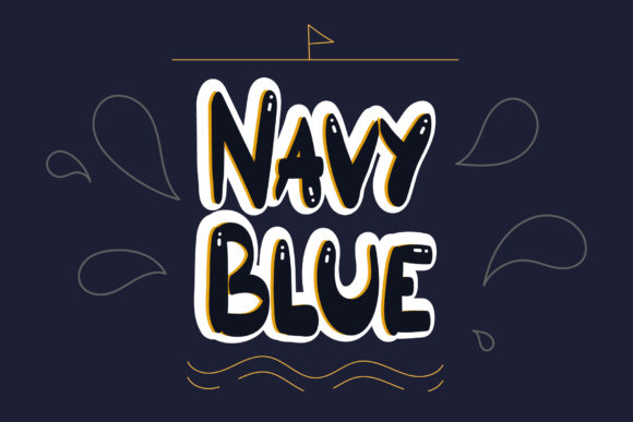 Navy Blue Font Poster 1