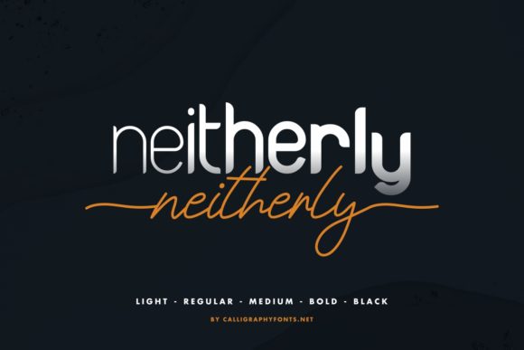 Neitherly Font Poster 2