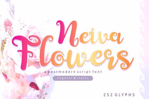 Neiva Flowers Font Poster 1