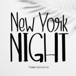 New York Night Font Poster 1