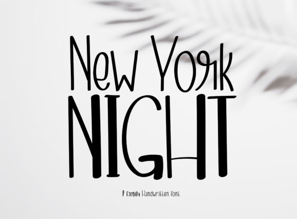 New York Night Font Poster 1