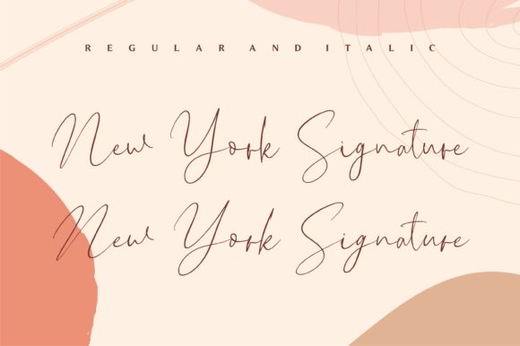 New York Signature Font Poster 2