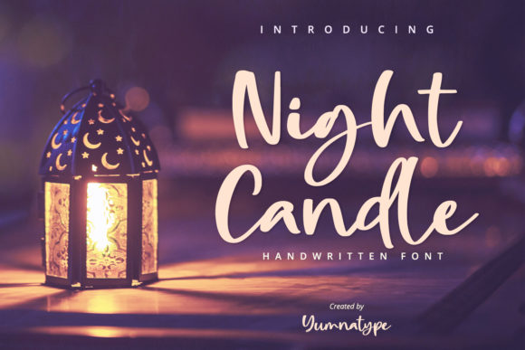 Night Candle Font Poster 1