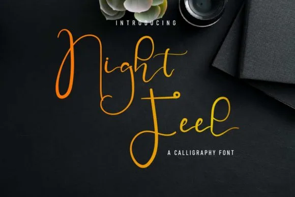 Night Feel Font Night Feel Font Poster 1