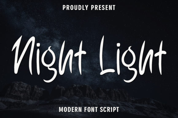 Night Light Font Poster 1