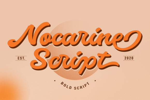 Nocarine Script Font Poster 1