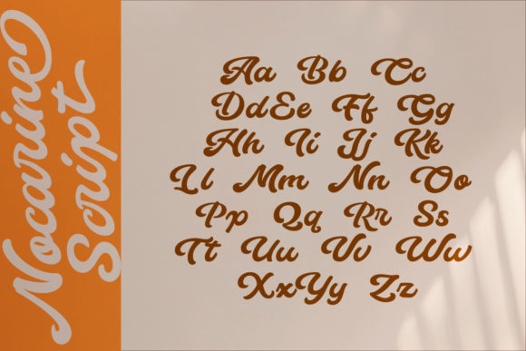 Nocarine Script Font Poster 8