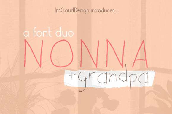 Nonna + Grandpa Font Poster 1