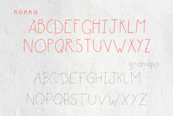 Nonna + Grandpa Font Poster 4