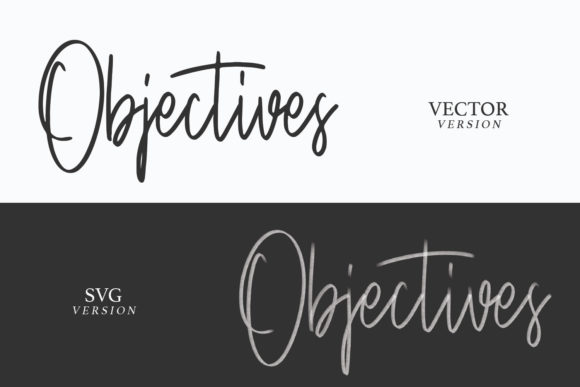 Objectives Font Poster 2