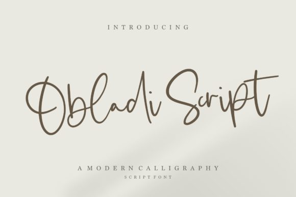 Obladi Script Font Poster 1