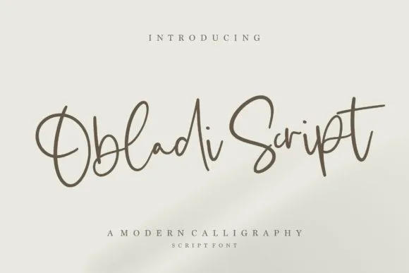 Obladi Script Font Obladi Script Font Poster 1