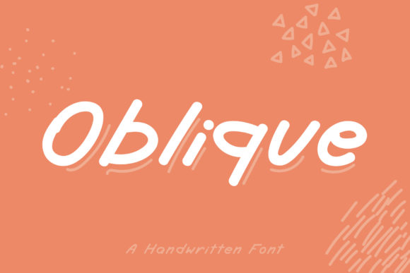 Oblique Font Poster 1