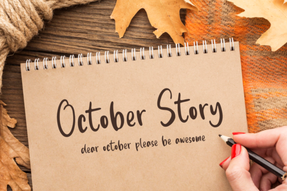 October Story Font October Story Font Poster 1