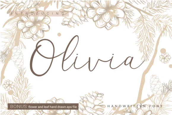 Olivia Font Olivia Font Poster 1