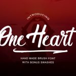 One Heart Font Poster 1