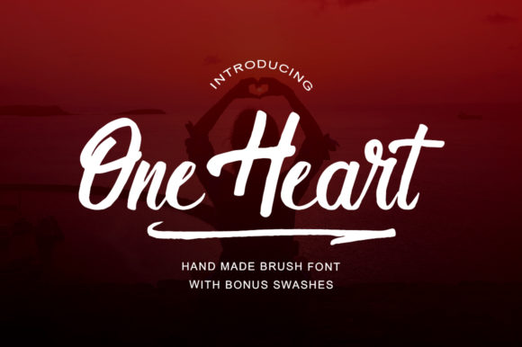 One Heart Font Poster 1