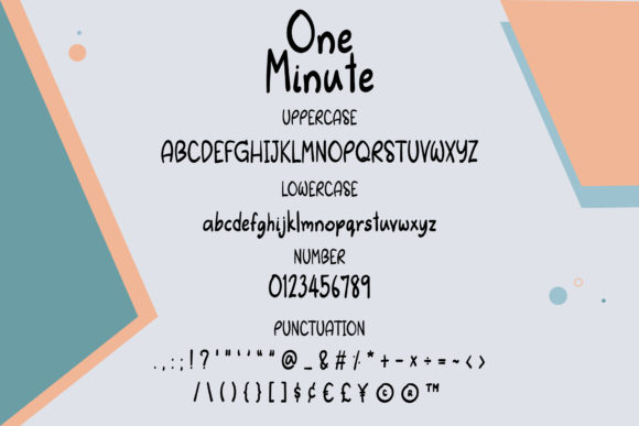 One Minute Font Poster 3