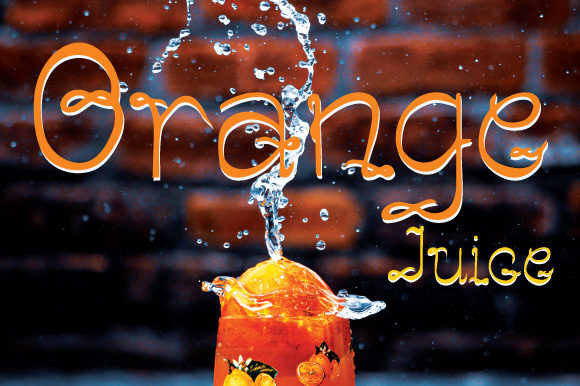 Orange Juice Font Poster 1