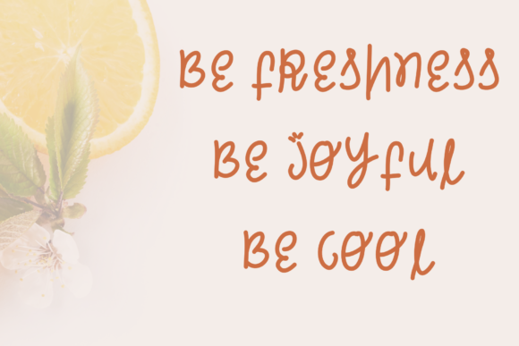 Orange Juicy Font Poster 3