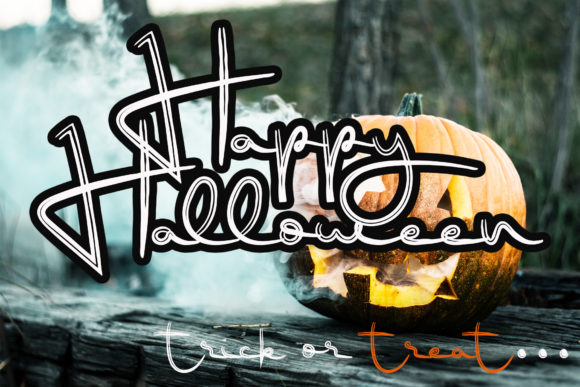 Orange Pumpkin Font Poster 2