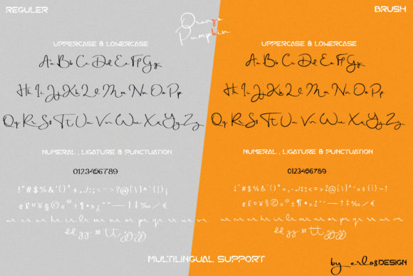 Orange Pumpkin Font Poster 12