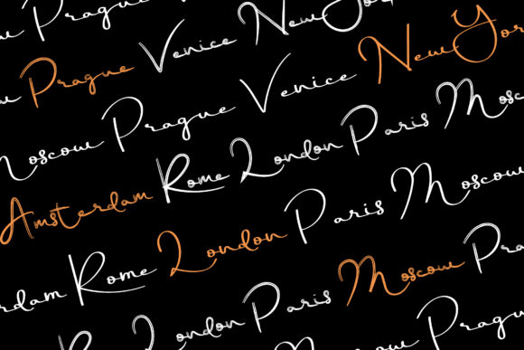 Orange Pumpkin Font Poster 3