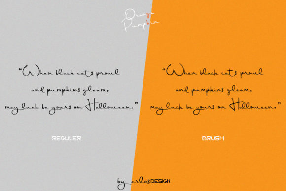 Orange Pumpkin Font Poster 9