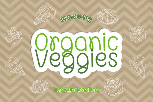 Organic Veggies Font Poster 1