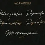 Outdoors Signature Font Poster 11