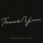 Outdoors Signature Font Poster 12