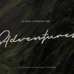 Outdoors Signature Font Poster 3