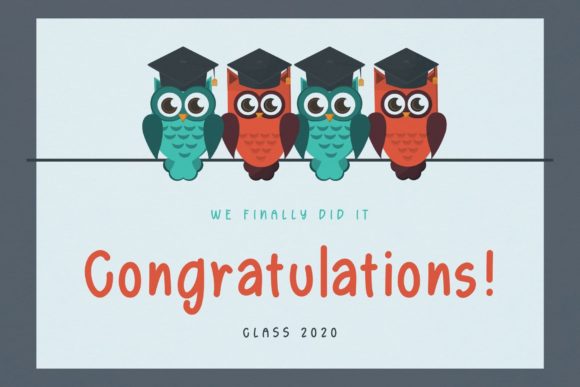 Owl Kids Zone Font Poster 2