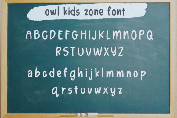 Owl Kids Zone Font Poster 6