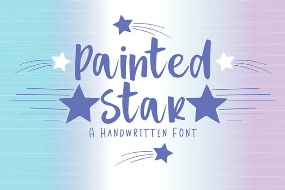 Painted Star Font Poster 1