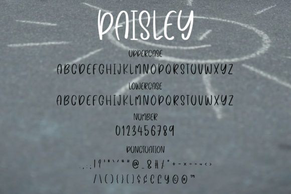 Paisley Font Poster 3