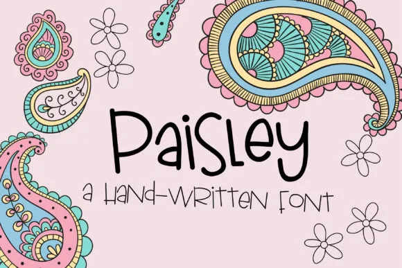 Paisley Font Poster 1