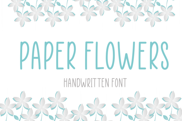 Paper Flowers Font Poster 1