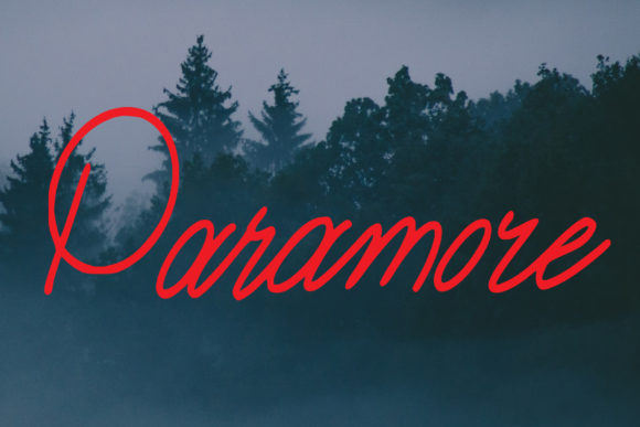 Paramore Font Poster 1