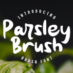 Parsley Brush Font Poster 1